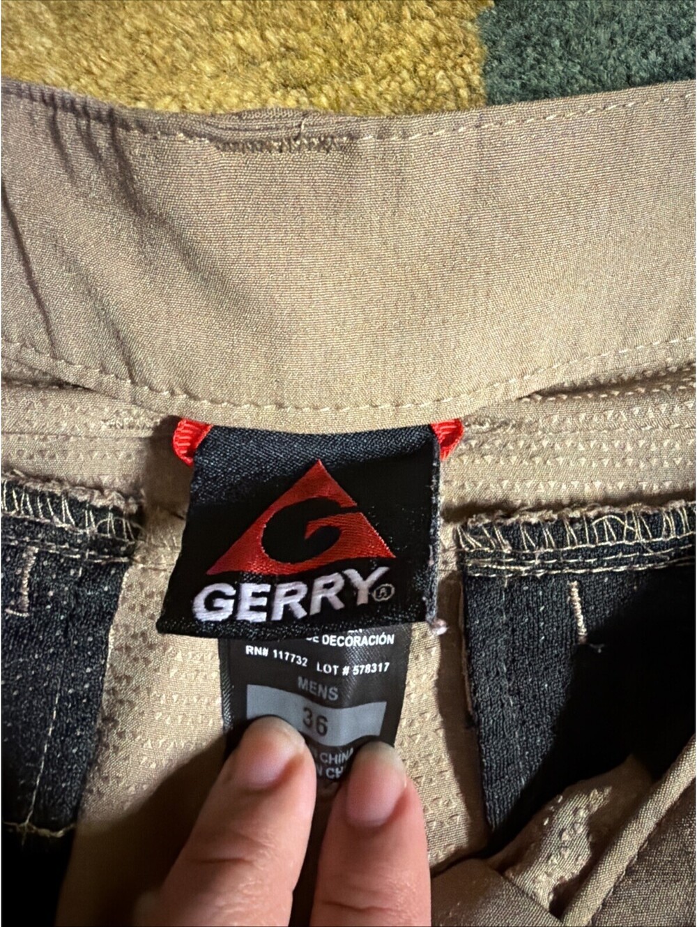 Gerry Men's Khaki Tan Polyester Spandex Outdoor Shorts, Size 36 - Picture 5 of 8